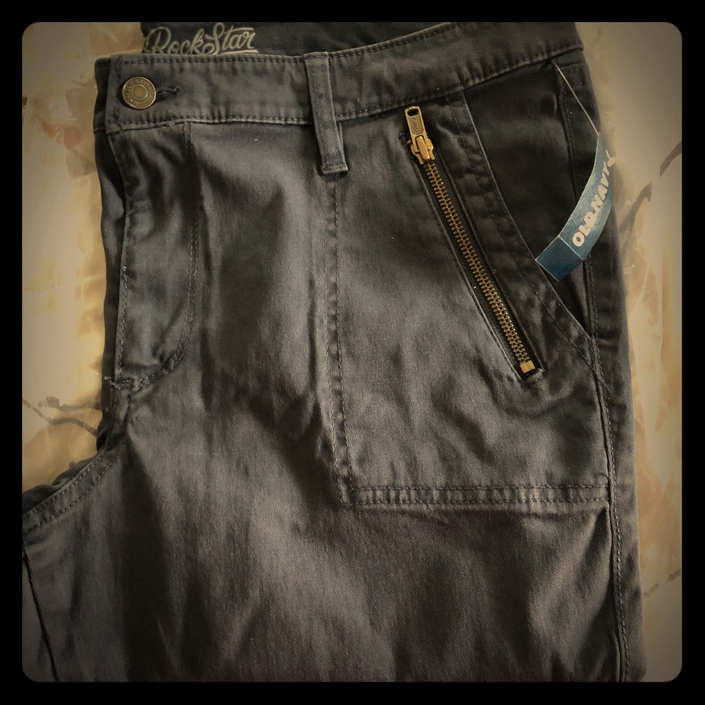 Old Navy Rockstar Zip leg and pocket pants NWT